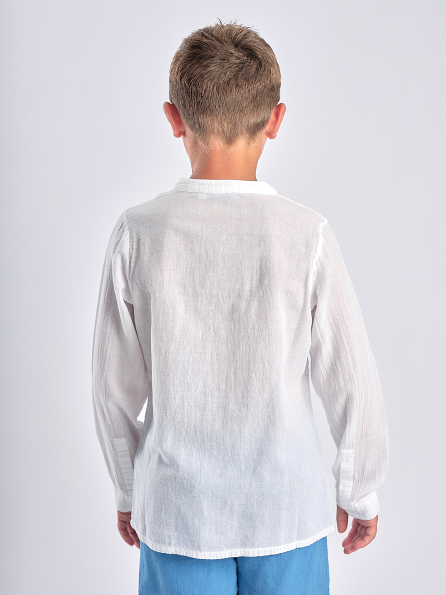 chemise coton enfant blanc 2