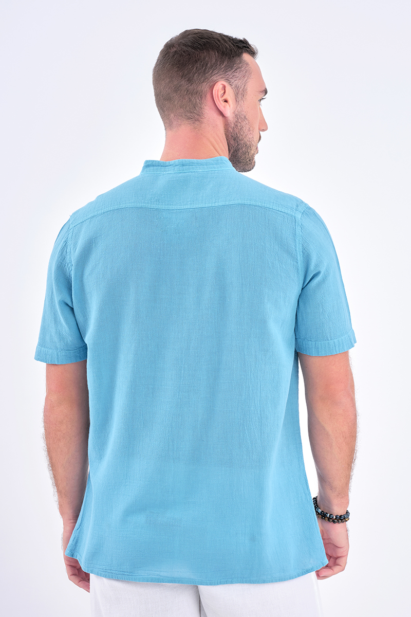 chemise coton singapour bleu 2